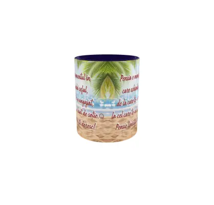 Pensia e momentul in care schimbi seful, cana din ceramica, 330ml, model cgs1781